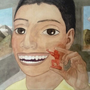 "Guerra interna" - acuarela, 48 x 64 cm.