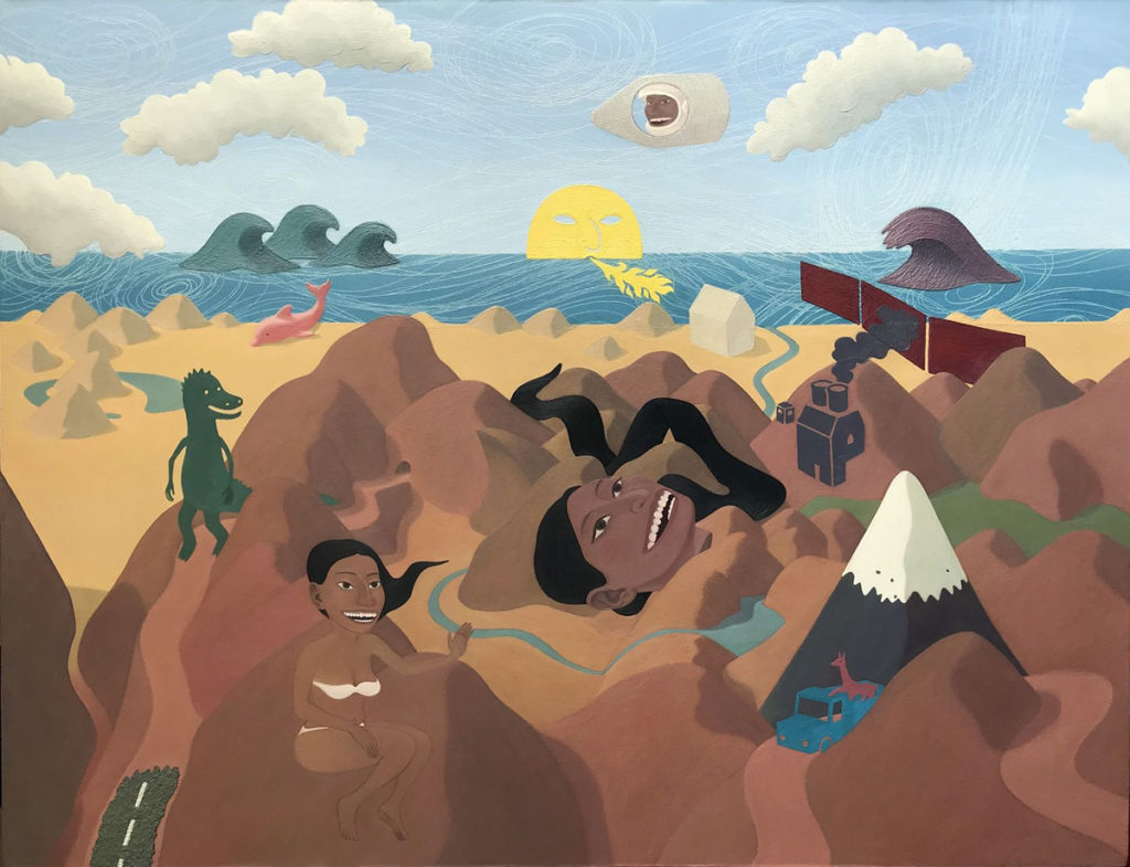 paisaje andino costeño pintura en oleo