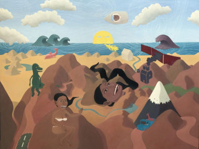 paisaje andino costeño pintura en oleo