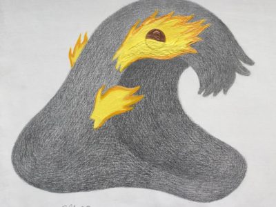 Moneda sobre ola ardiendo